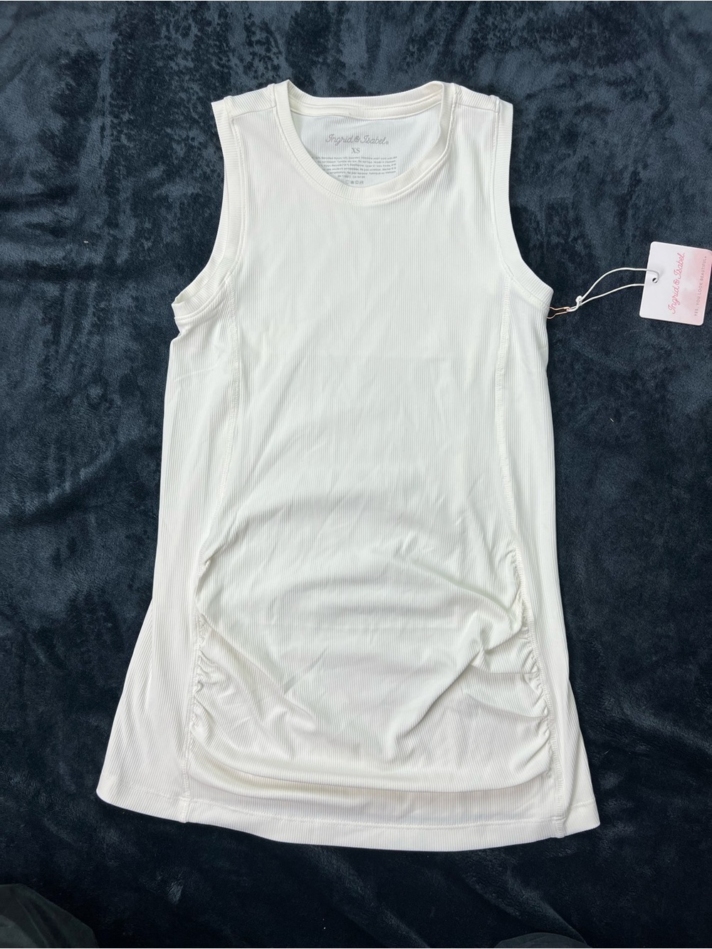 Ingrid & Isabel Cream Ribbed Tank Top